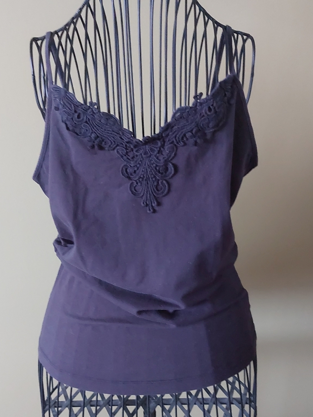 Van Heusen Purple Lace-Detail Camisole